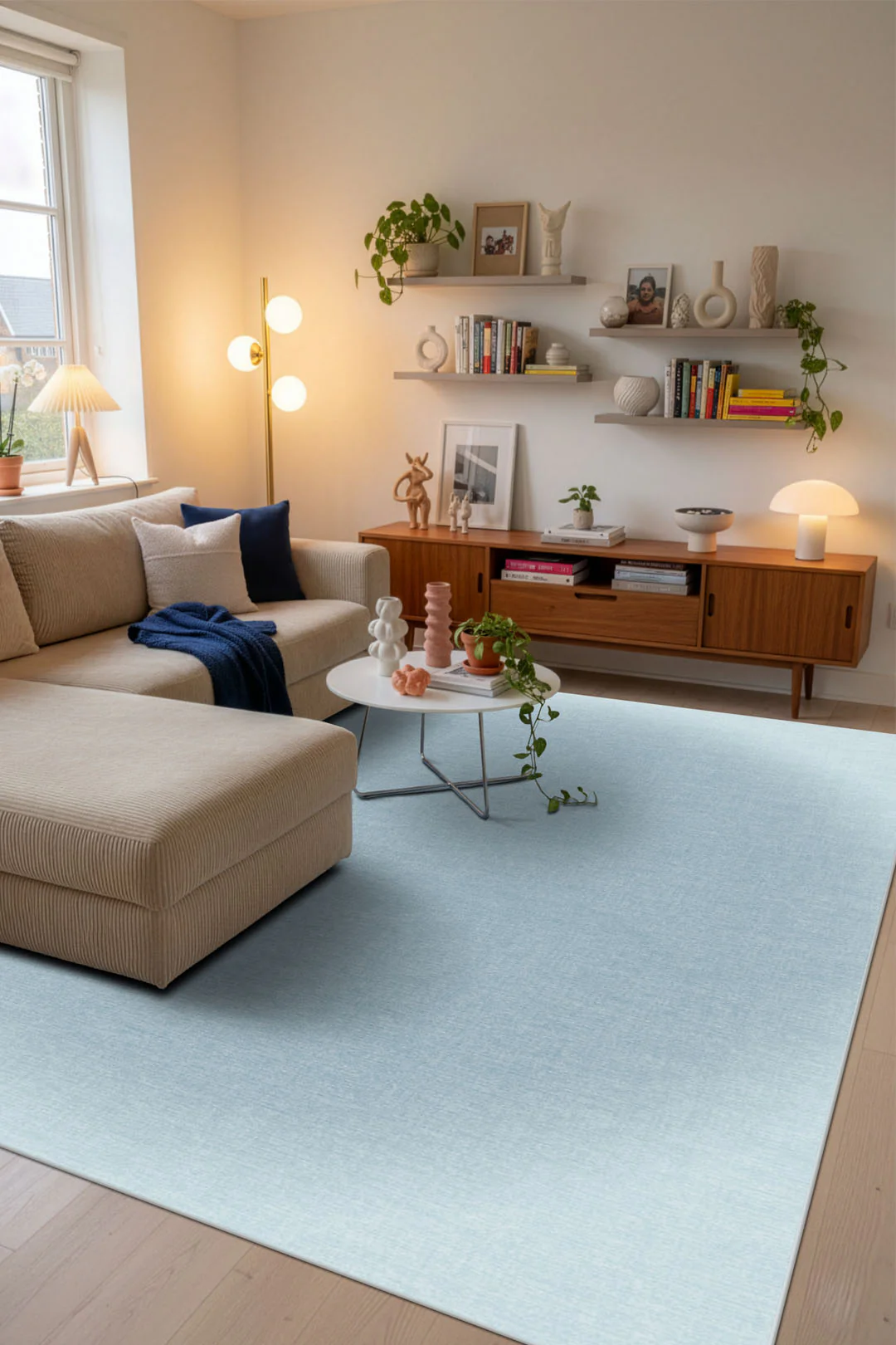 Aura Himmelblau Teppich - Image 17