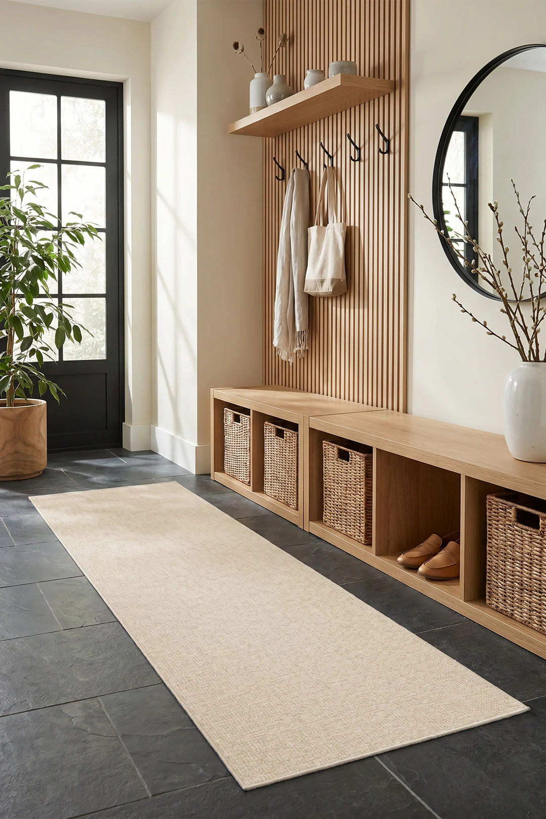 Jute-Haptik Mono Creme Teppich - Image 12