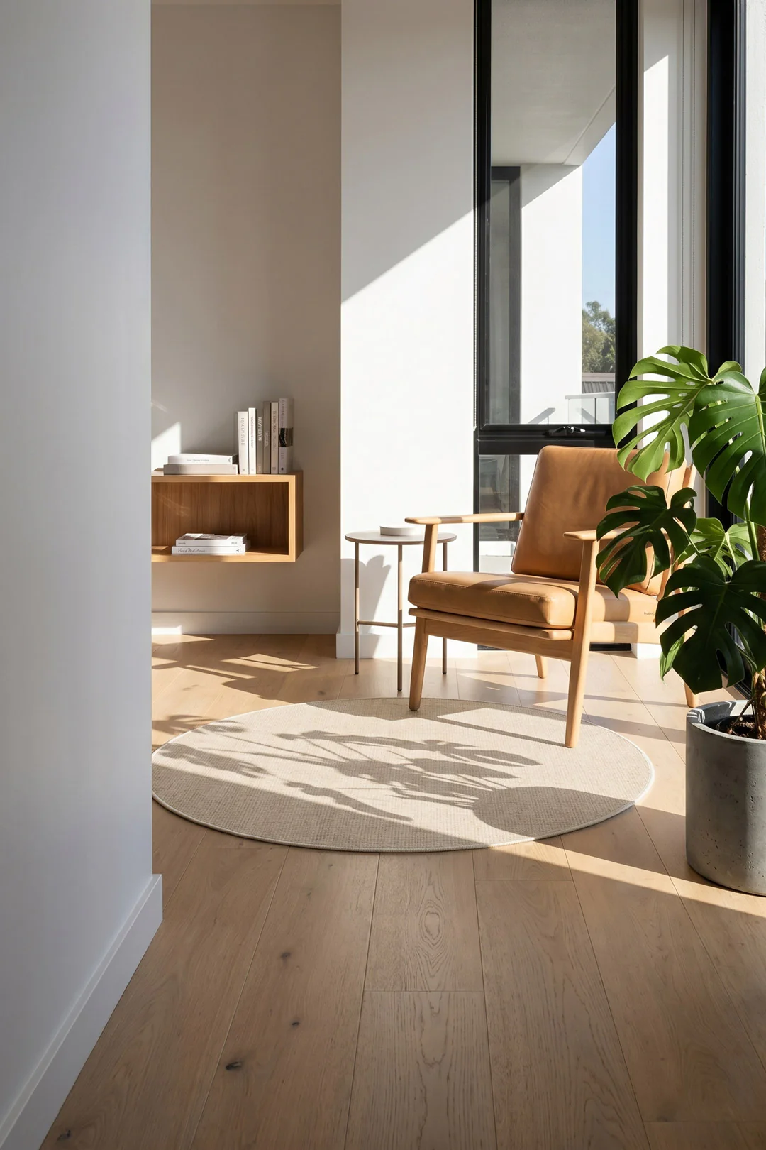 Jute-Haptik Mono Creme Teppich - Image 16