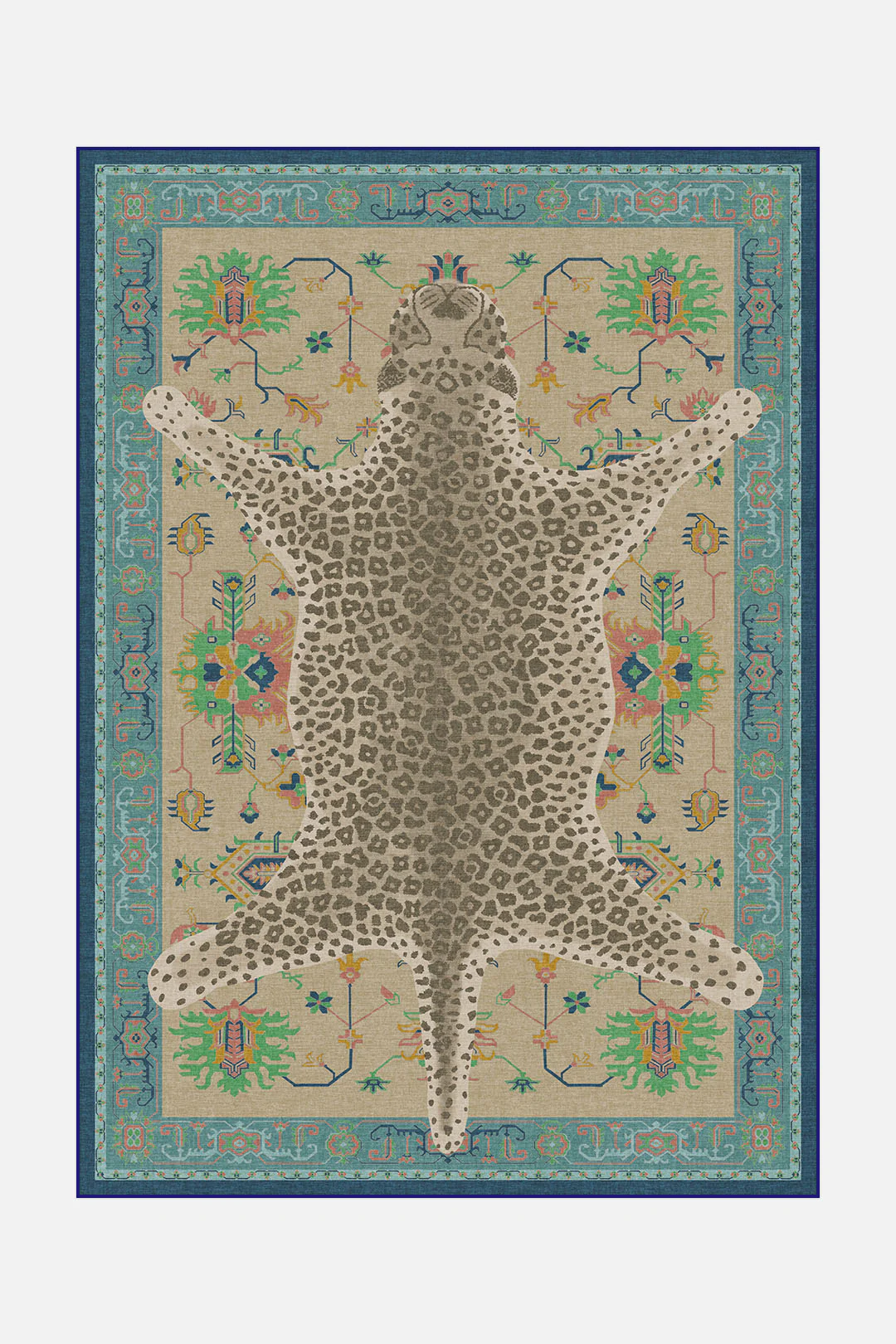 Leopard Bunt Teppich